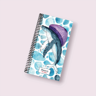 Planner Alargado de Tapa Dura – Checklist Diario con Ilustraciones de Mano Rústica (22x13 cm) - Diseño 2