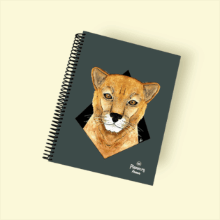 Planner 2025 Tapa Dura con Ilustraciones en Acuarela – Flora y Fauna Chilena (22x18 cm) - Puma